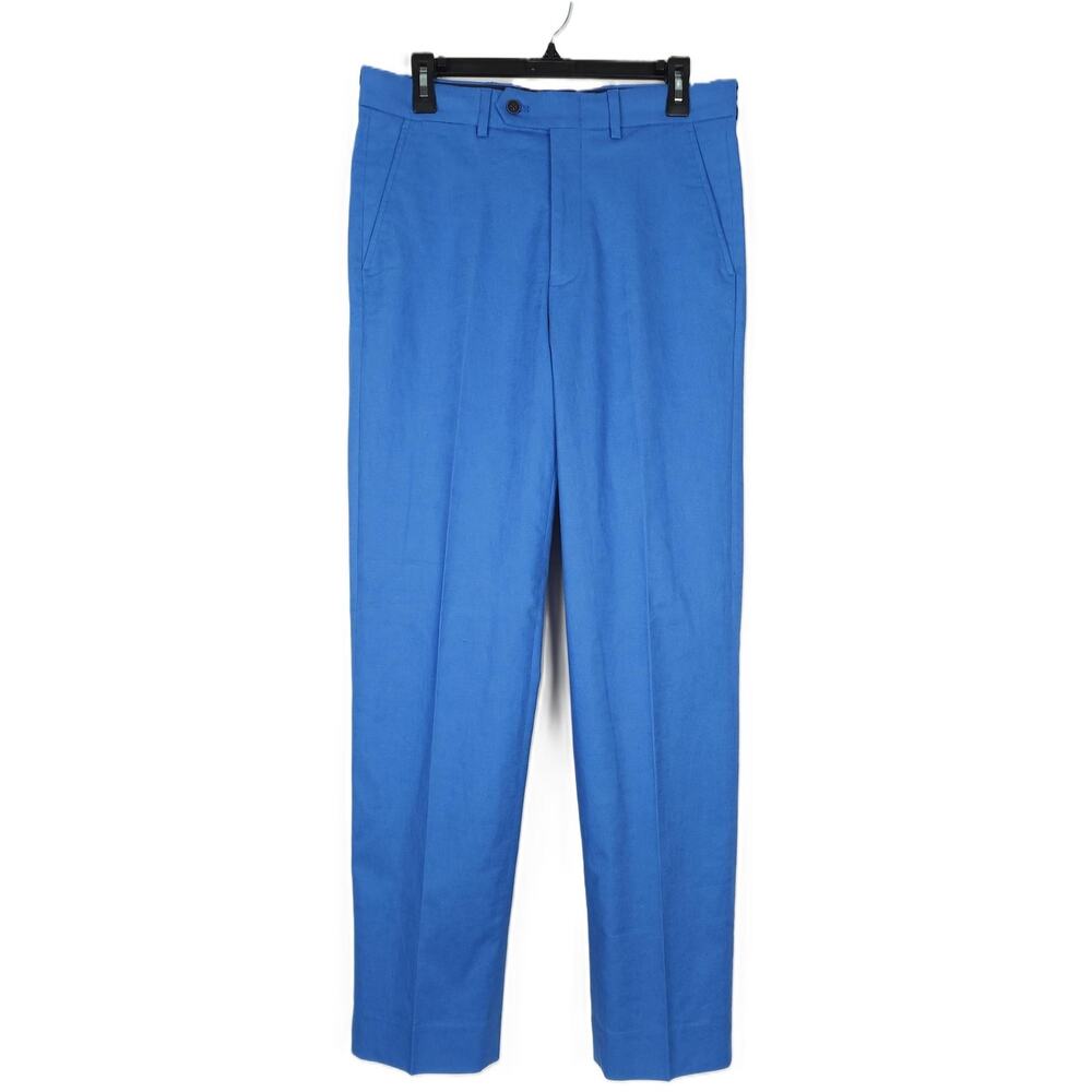 Nautica Mens Modern Fit 2 Piece Suit 36R 30x32 Blue Solid Stretch Linen Cotton - Picture 6 of 10